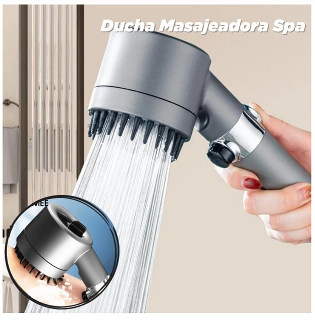 Cabezal Ducha Masajeador 3 en 1