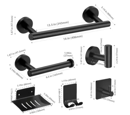 Set accesorios de baño (7 unidades)